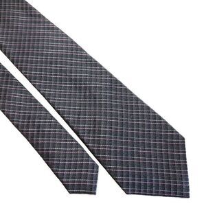 Perry Ellis Portfolio Gray Purple Striped Woven‎ Silk Tie